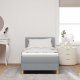 vidaXL Łóżko Box Spring z materacem i LED jasnoszary 90x200 cm tkanina 4