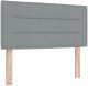 vidaXL Łóżko Box Spring z materacem i LED jasnoszary 90x200 cm tkanina 6
