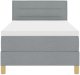 vidaXL Łóżko Box Spring z materacem i LED jasnoszary 90x200 cm tkanina 7