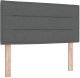 vidaXL Łóżko kontynentalne z materacem i LED - Ciemnoszary 90x200 cm Tkanina 6