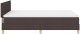 vidaXL Łóżko z box spring z materacem i LED Ciemnobrązowe 140x190 cm Tkanina 9