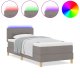 vidaXL Łóżko sprężynowe z materacem i LED beżowe 100x200 cm 3