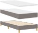 vidaXL Łóżko sprężynowe z materacem i LED beżowe 100x200 cm 5