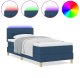 vidaXL Łóżko skrzynkowe z materacem i LED Niebieskie 100x200 cm Tkanina 3