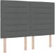vidaXL Łóżko z materacem i LED ciemnoszare 140x200 cm z tkaniny 2