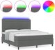 vidaXL Łóżko z materacem i LED ciemnoszare 140x200 cm z tkaniny 3
