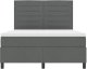 vidaXL Łóżko z materacem i LED ciemnoszare 140x200 cm z tkaniny 7