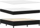 vidaXL Czarne łóżko box spring z materacem i poduszką 180x200 cm Tkanina 2