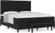 vidaXL Czarne łóżko box spring z materacem i poduszką 180x200 cm Tkanina 3