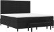 vidaXL Czarne łóżko box spring z materacem i poduszką 180x200 cm Tkanina 7