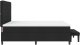 vidaXL Czarne łóżko box spring z materacem i poduszką 180x200 cm Tkanina 9