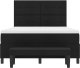 vidaXL Czarne łóżko z tapicerowanym stelażem z materacem i ławą 140x200 cm tkanina 9