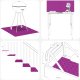 vidaXL Aluminiowe Nakładki w Wzór Tkaniny 4 szt. Antypoślizgowe 75x25 cm 6