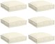 vidaXL Poduszki paletowe  6 szt. Kremowe 40x40x8 cm z materiału Oxford 1
