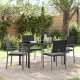 vidaXL Zestaw 3 Czarny PE Rattan 54x62.5x89 cm Wytrzymałe 1