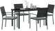 vidaXL Zestaw 3 Czarny PE Rattan 54x62.5x89 cm Wytrzymałe 2