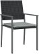 vidaXL Zestaw 3 Czarny PE Rattan 54x62.5x89 cm Wytrzymałe 5