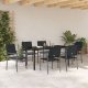 vidaXL Zestaw 4 Czarny Polirattan, stal malowana proszkowo 54x62,5x89 cm 3