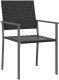 vidaXL Zestaw 4 Czarny Polirattan, stal malowana proszkowo 54x62,5x89 cm 5