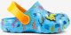 Coqui chodaki chłopięce LITTLE FROG 8701-248-1711 Lt. blue/Lt. orange dino + amulet 20-21 1