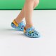 Coqui chodaki chłopięce LITTLE FROG 8701-248-1711 Lt. blue/Lt. orange dino + amulet 27-28 2