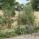 Lampa ogrodowa 2-lampowa E27 Zielona 220 cm Aluminium 1