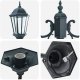 Lampa ogrodowa 2-lampowa E27 Zielona 220 cm Aluminium 4