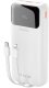 Powerbank 20000mAh z wbudowanymi kablami iPhone Lightning USB-C USB-A 22.5W PD - biały Powerbank 20000mAh z wbudowanymi kablami iPhone Lightning USB-C USB-A 22.5W PD - biały 1