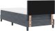 Łóżko kontynentalne z materacem ciemnoszarym pojedyncze aksamitne 10