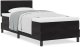 Box Spring Łóżko z materacem Czarne Pojedyncze Aksamitne 4
