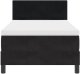 Box Spring Łóżko z materacem Czarne Pojedyncze Aksamitne 8
