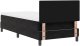 Box Spring Łóżko z materacem Czarne Pojedyncze Aksamitne 10