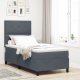 Łóżko z materacem Dark Grey Single Velvet 1