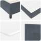 Łóżko z materacem Dark Grey Single Velvet 10