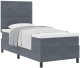 Łóżko z materacem Dark Grey Single Velvet 1