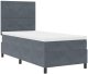 Łóżko z materacem Dark Grey Single Velvet 5