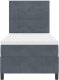 Łóżko z materacem Dark Grey Single Velvet 7