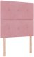 Łóżko Kontynentalne z Materacem Różowe Pojedyncze Aksamitne 3