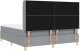 Łóżko boxspring z materacem jasnoszary 180x200 cm tkanina 8