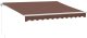 Ręcznie zwijana markiza z LED, brązowa, 300x250 cm 1