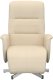 Rozkładany fotel z podnóżkiem, kremowy, tkanina 3