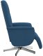 Fotel rozkładany z podnóżkiem, niebieski, tkanina 4