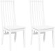 vidaXL Krzesła do jadalni 2 szt. Białe lite drewno gumowe 2