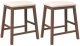 vidaXL Krzesła barowe z poduszkami 2 szt. Brązowe lite drewno gumowe 2