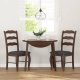 vidaXL Krzesła do jadalni z poduszkami 2 szt. lite drewno gumowe 3