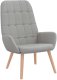 vidaXL Fotel relaksacyjny Cloud Grey Fabric 2