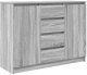 vidaXL Komoda z szufladami Szara Sonoma 100,5x35x76 cm Drewno klejone 2