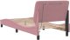 vidaXL Rama łóżka z oświetleniem LED, różowa, 80x200 cm, aksamitna 8