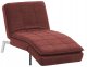 Beliani Szezlong rozkładany czerwony LOIRET 1