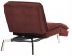 Beliani Szezlong rozkładany czerwony LOIRET 8